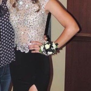 Gigi Black Sequined Prom Dress